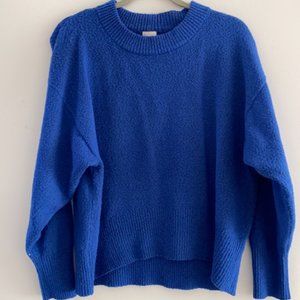 Slouchy mock neck sweater - royal blue